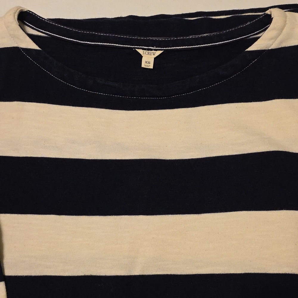 J. Crew Navy and Off-White Rugby Striped Mini Dress, XS - Picture 7 of 11